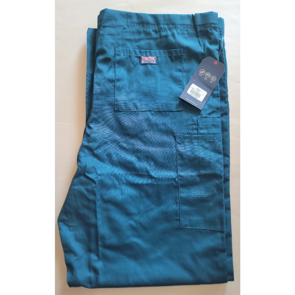 Scrubs Cherokee Workwear Unisex Size L Drawstring Pants 4100 CARW Caribbean‎